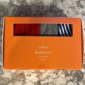 Colsie Boyshorts 3-Pack - Red, Gray, Blue